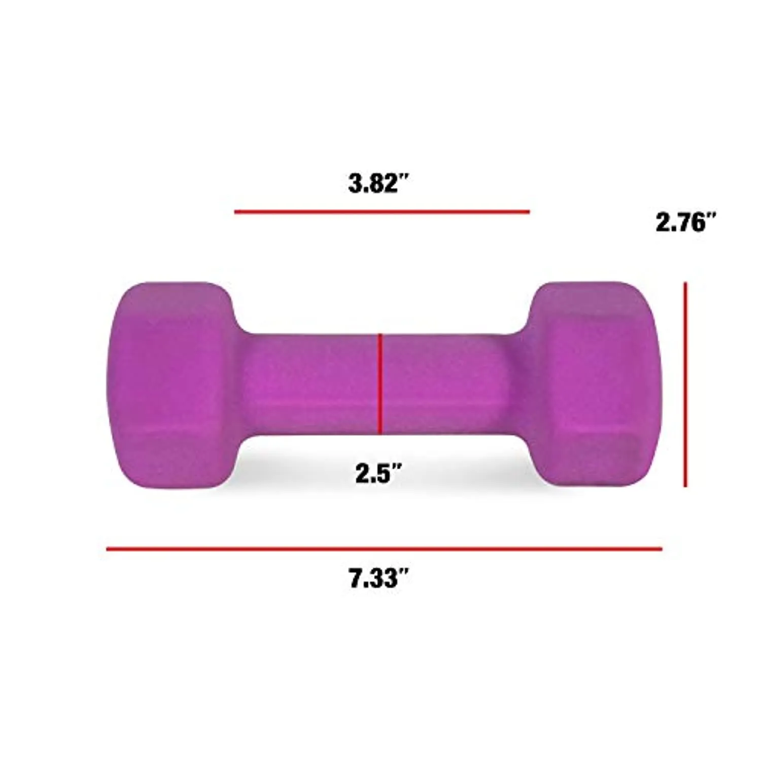 CAP Barbell Neoprene Coated Dumbbell Weights, 5 Pound, Single, Magenta