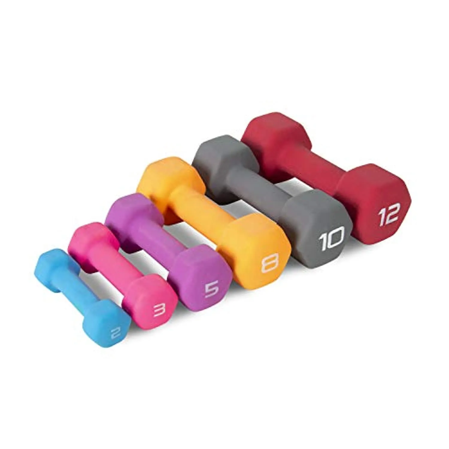 CAP Barbell Neoprene Coated Dumbbell Weights, Single, 12 Lb