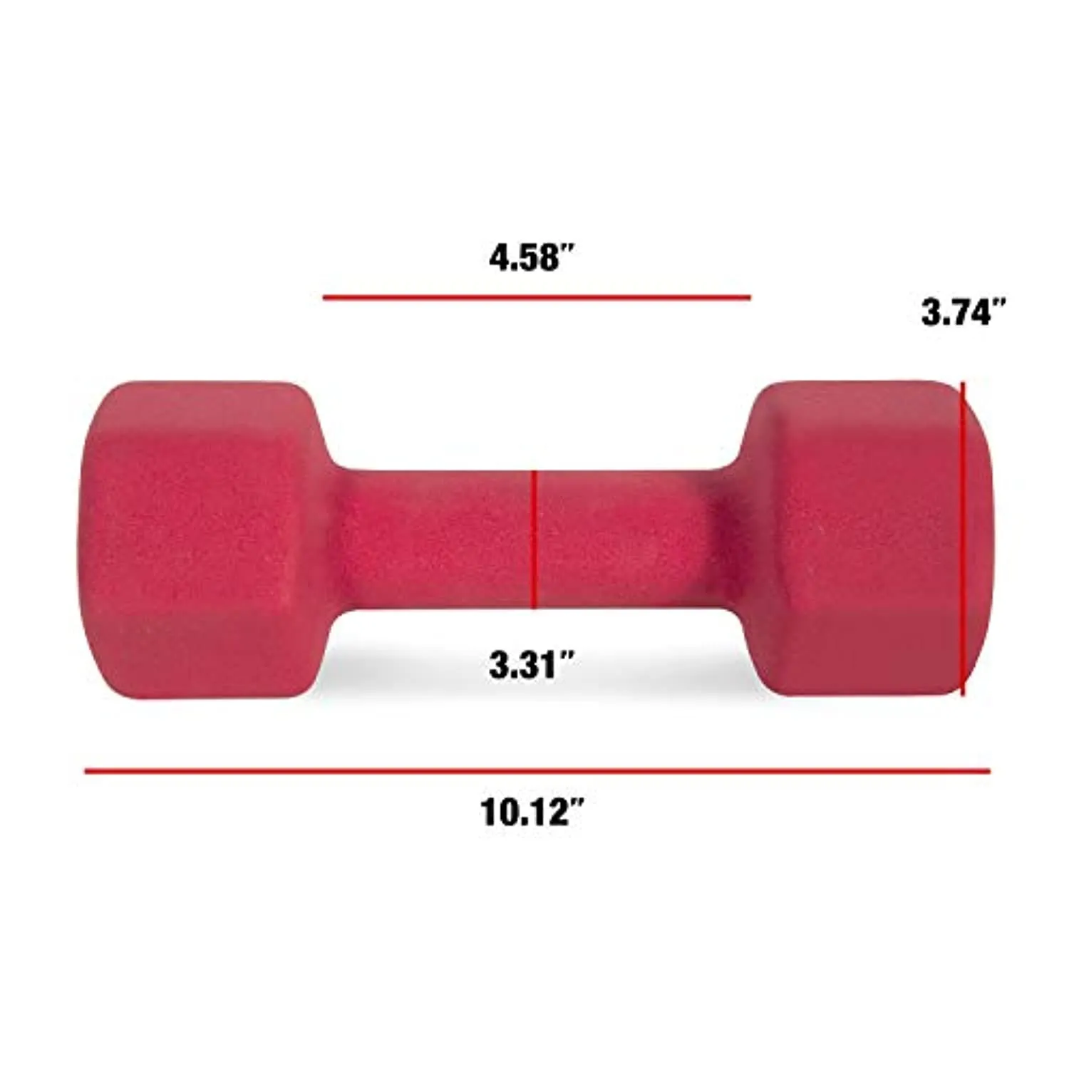 CAP Barbell Neoprene Coated Dumbbell Weights, Single, 12 Lb