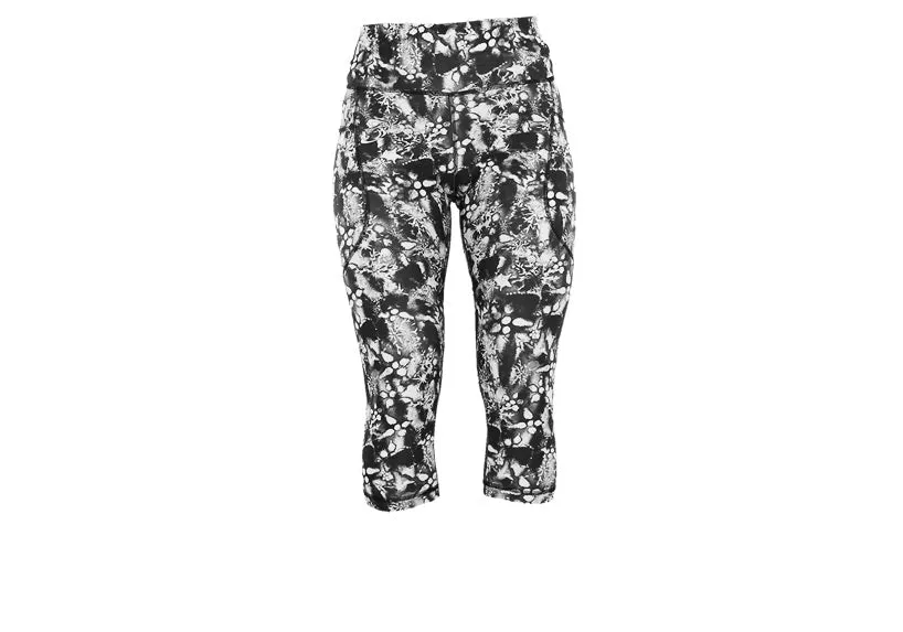 Capri Black Ice Leggings with pockets
