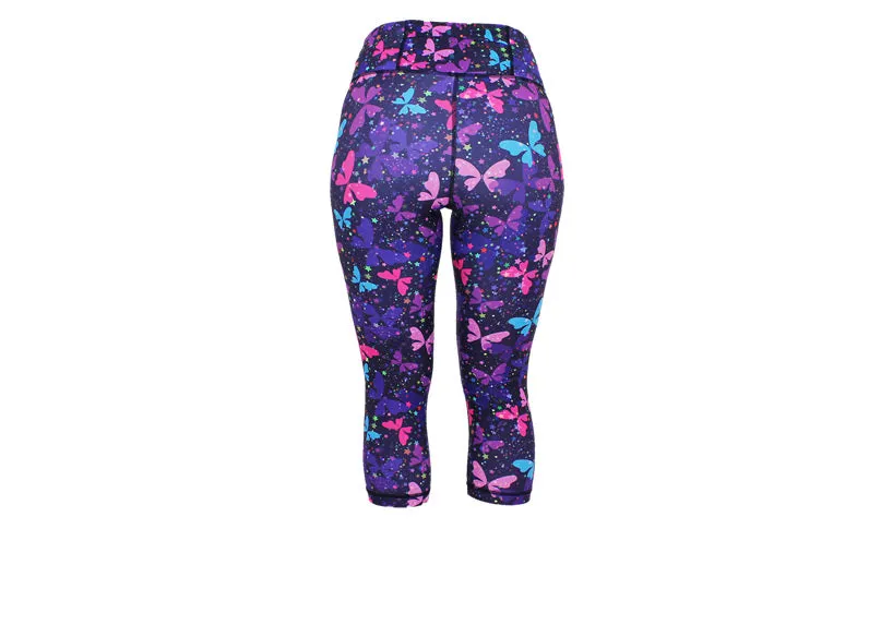 Capri Flutterby Leggings with pockets