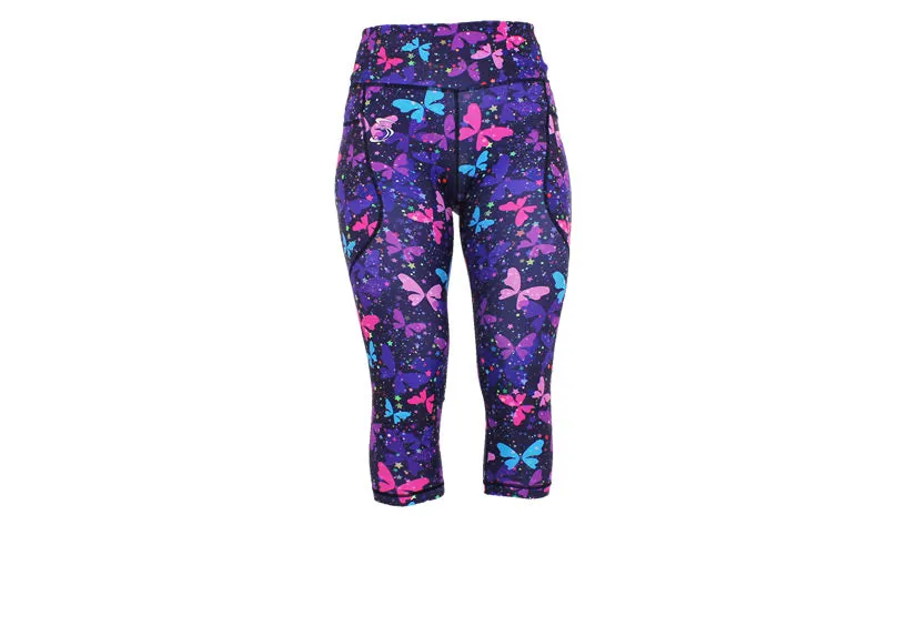Capri Flutterby Leggings with pockets
