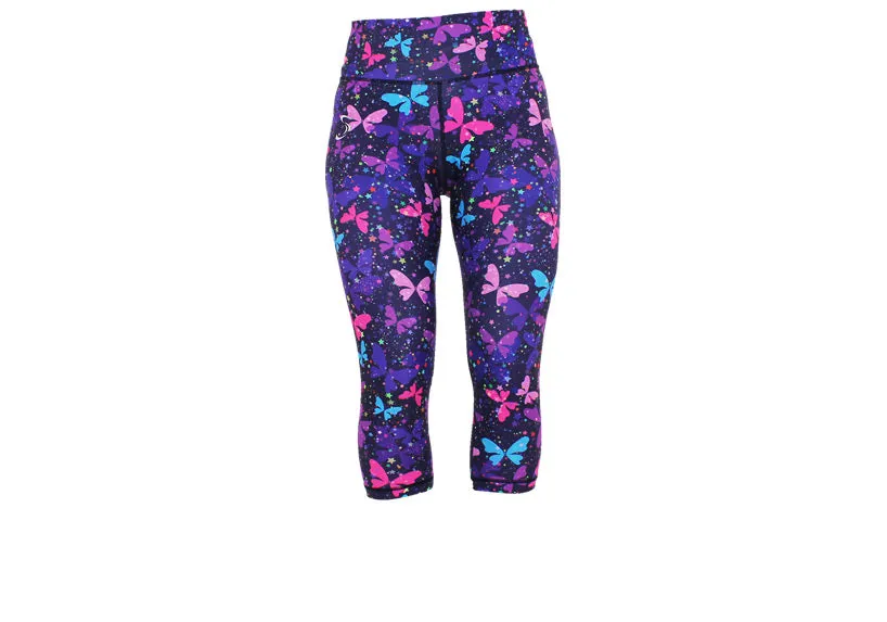 Capri Flutterby Leggings with pockets