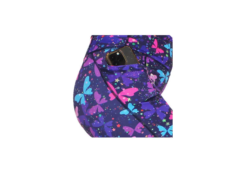 Capri Flutterby Leggings with pockets