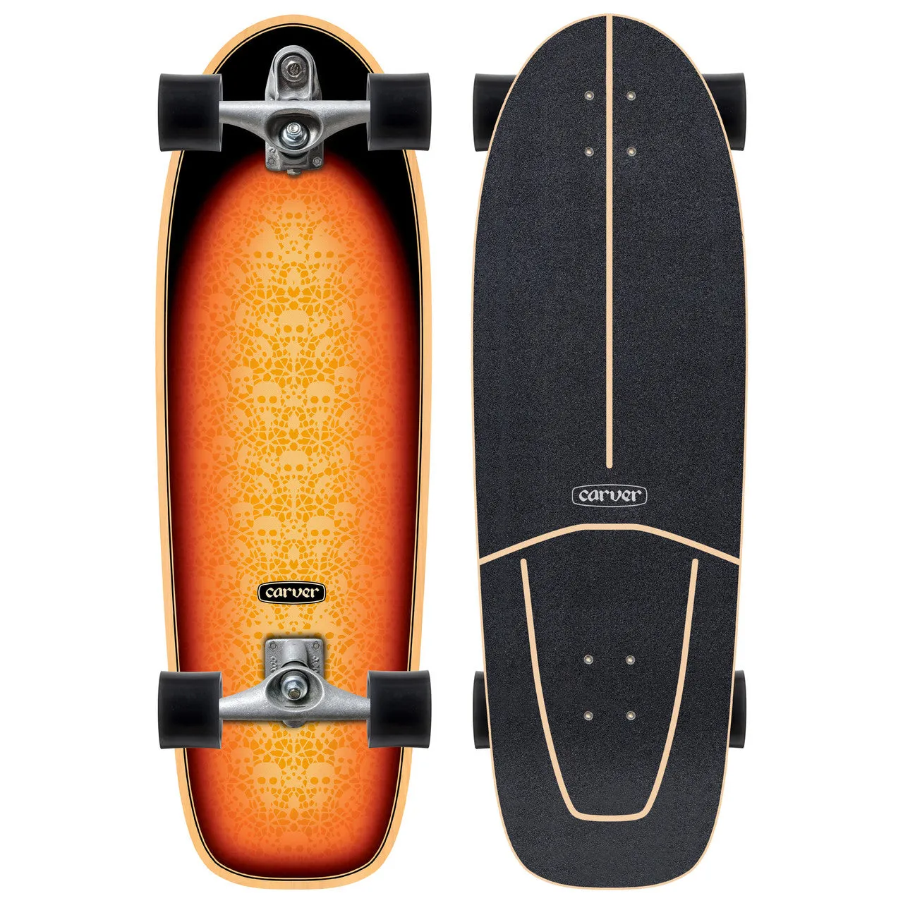 Carver Sunburst C7 Raw Trucks Complete 31.2" Skateboard
