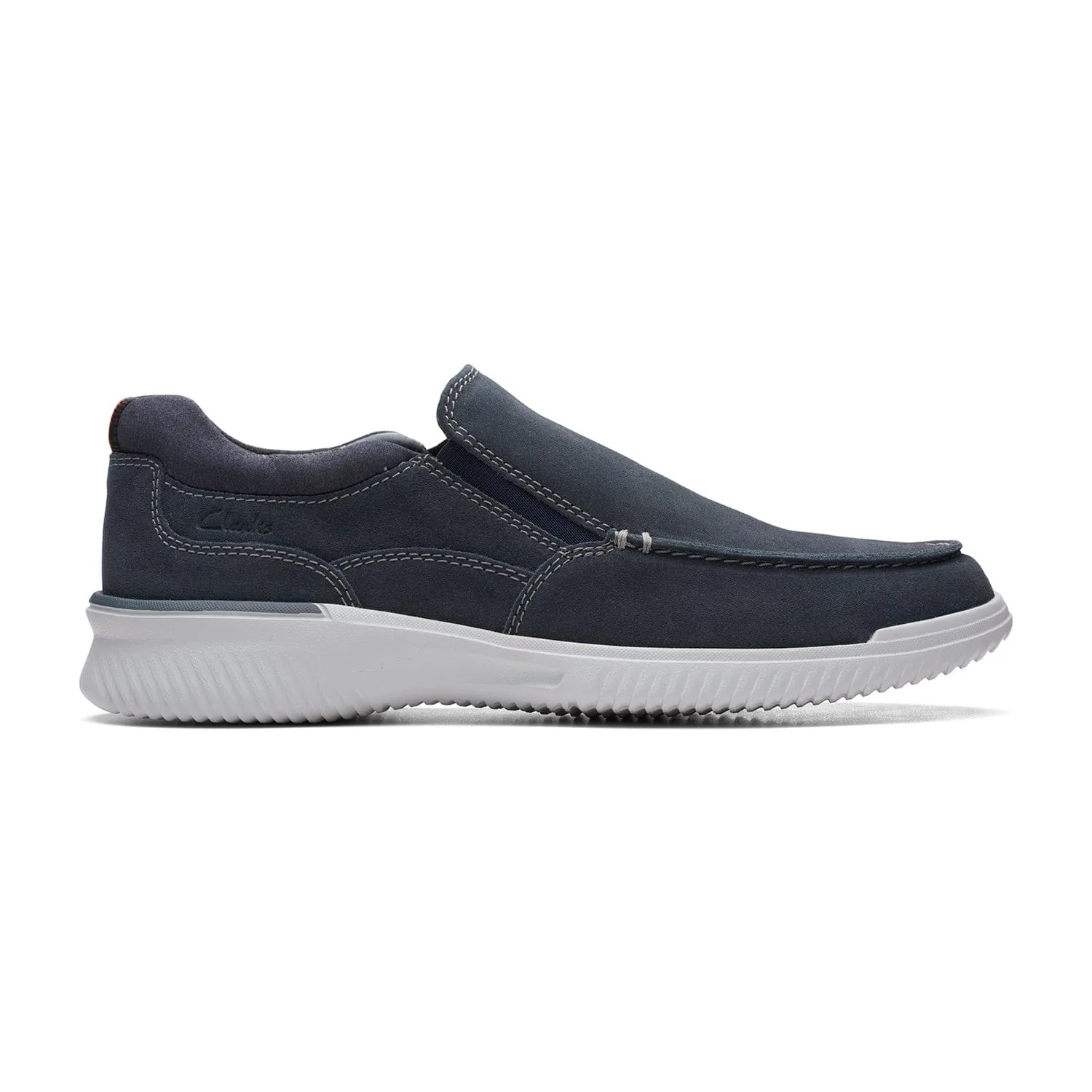 Clarks Donaway Free Shoes - Navy Waxy - 261659858 - H Width (Wide Fit)