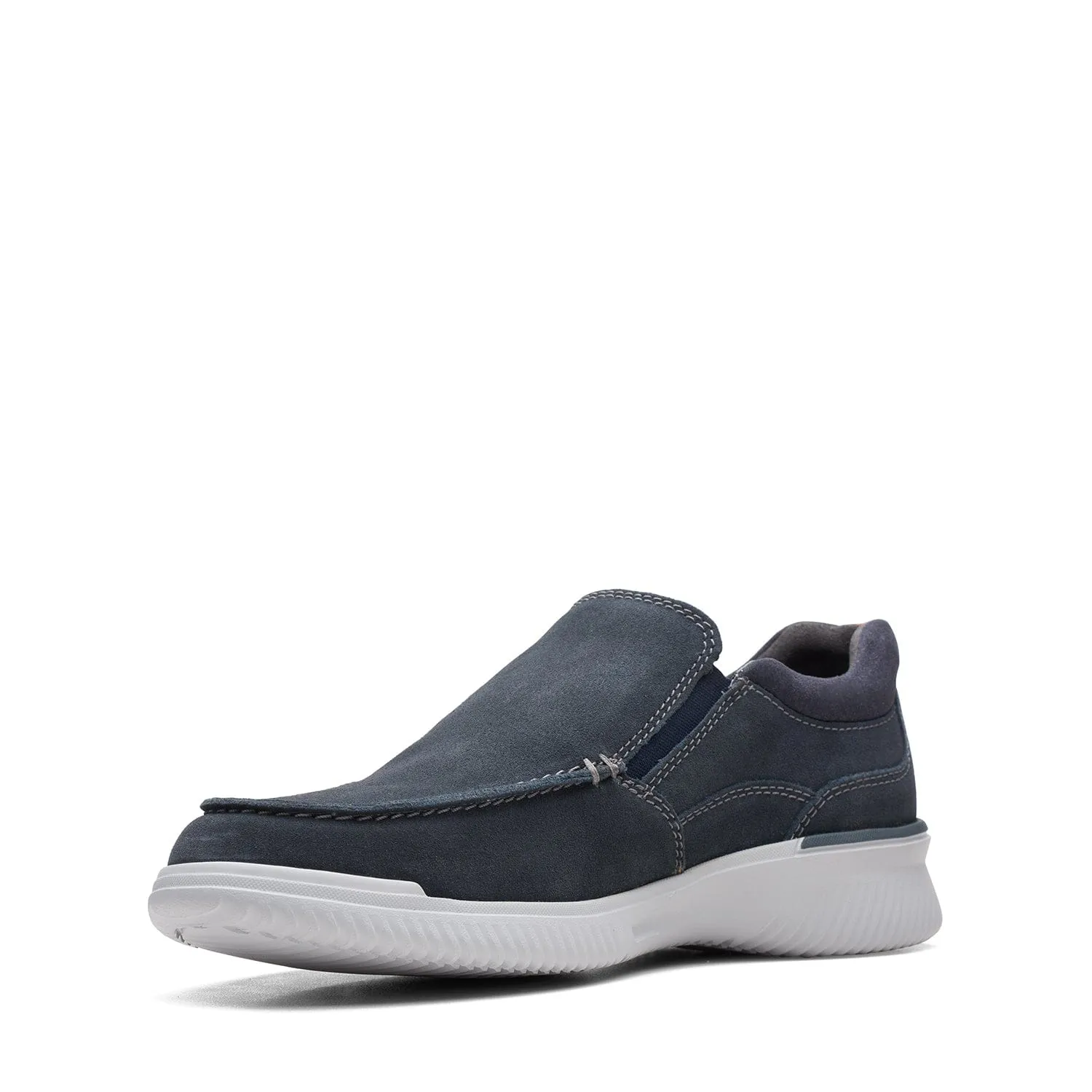 Clarks Donaway Free Shoes - Navy Waxy - 261659858 - H Width (Wide Fit)