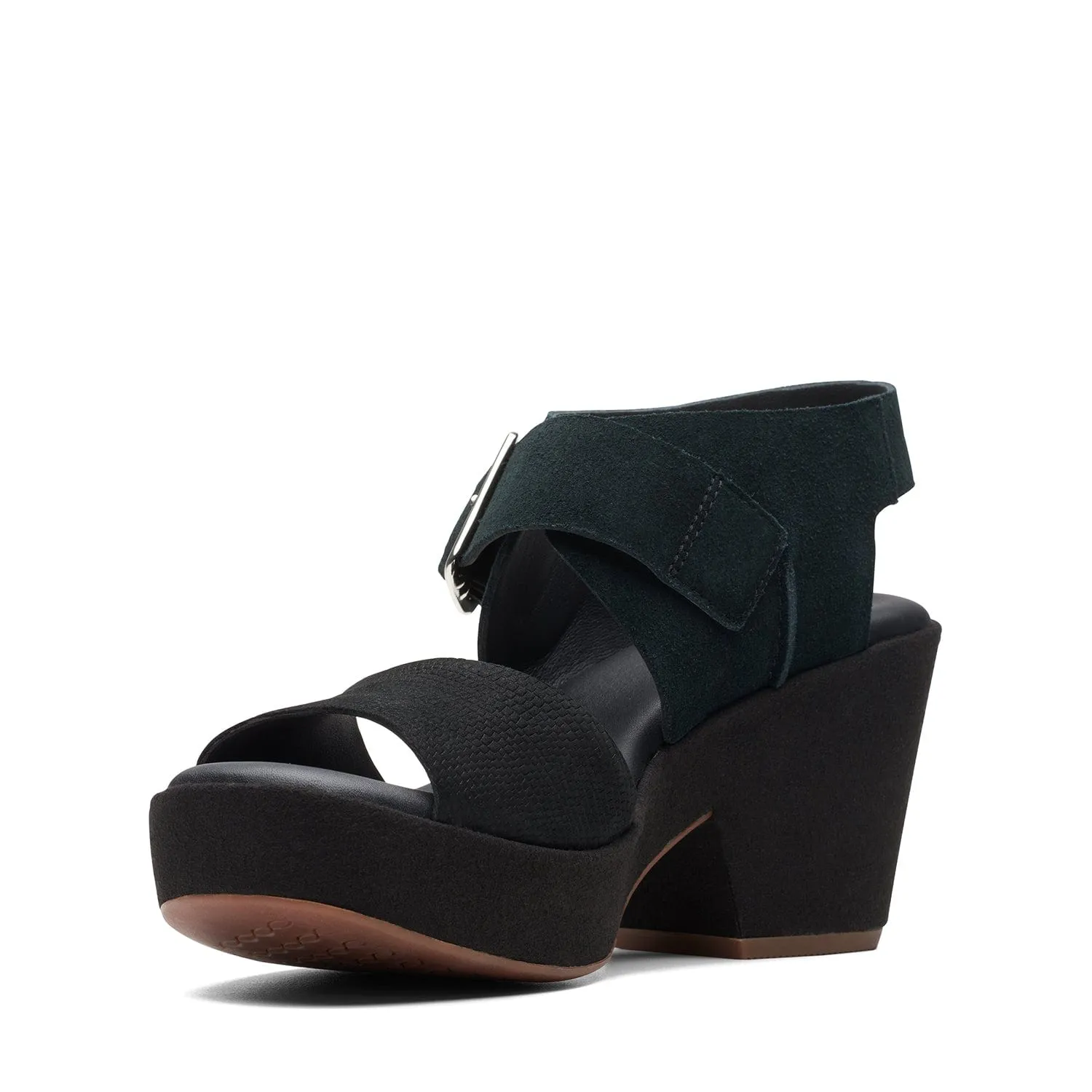 Clarks KimmeiHi Strap Sandals - Black Combi - 261710114 - D Width (Standard Fit)