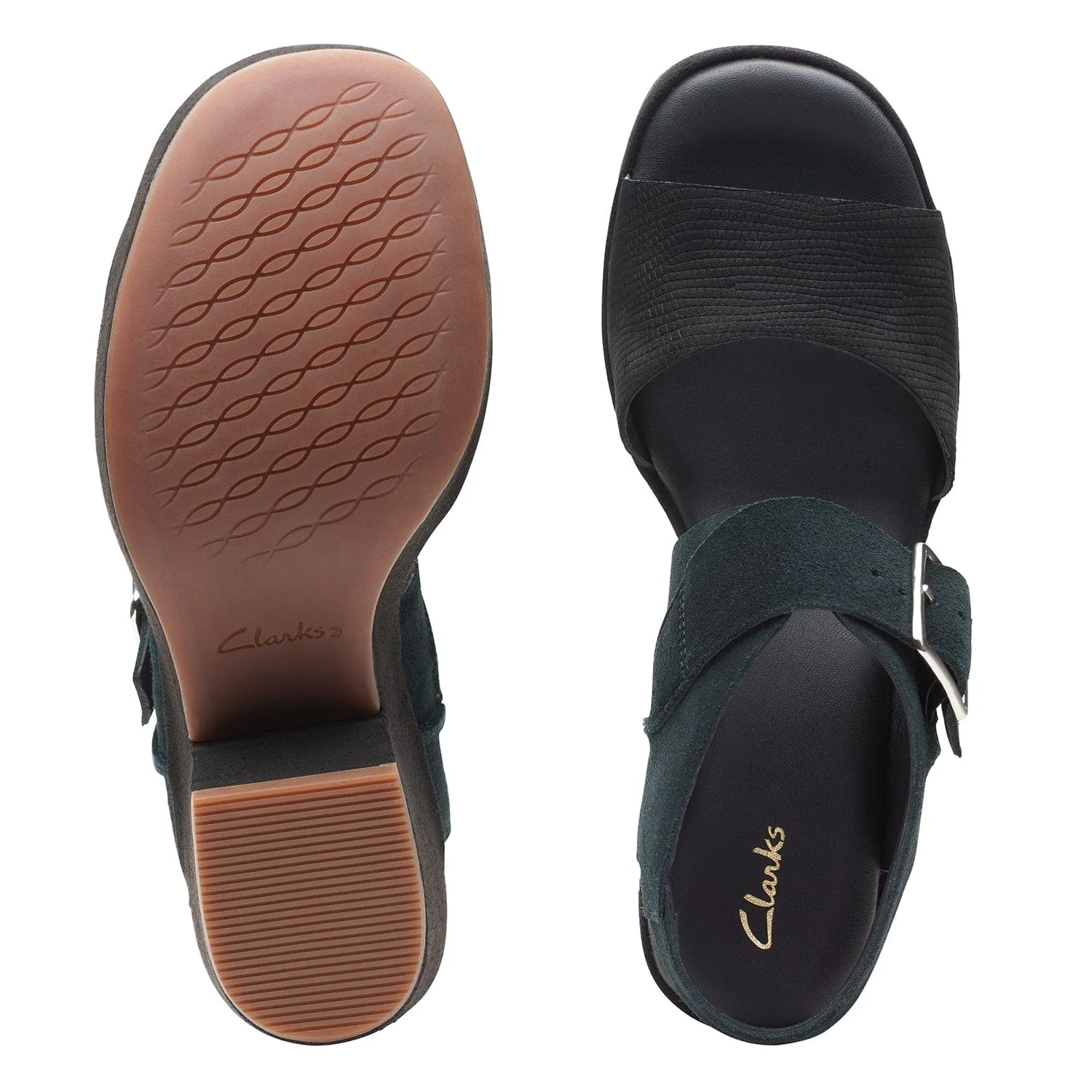 Clarks KimmeiHi Strap Sandals - Black Combi - 261710114 - D Width (Standard Fit)