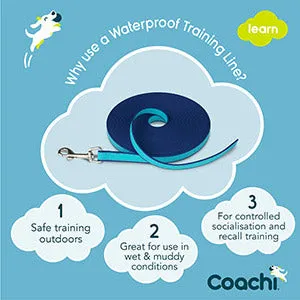 Coachi Waterproof Dog Training Line Navy and Blue 10M