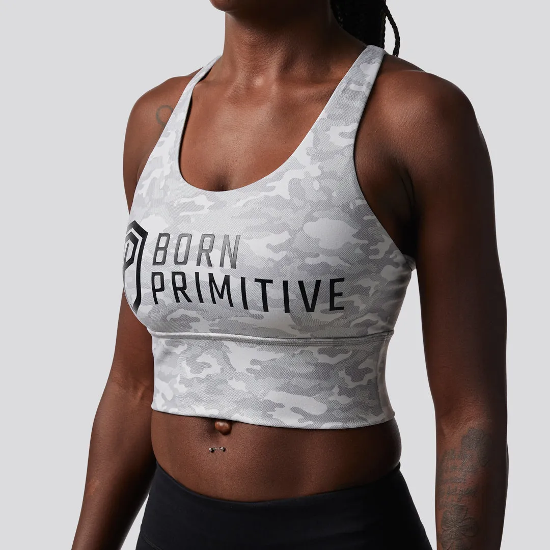 Crossfire Sports Bra (Brand Strength-Avalanche)