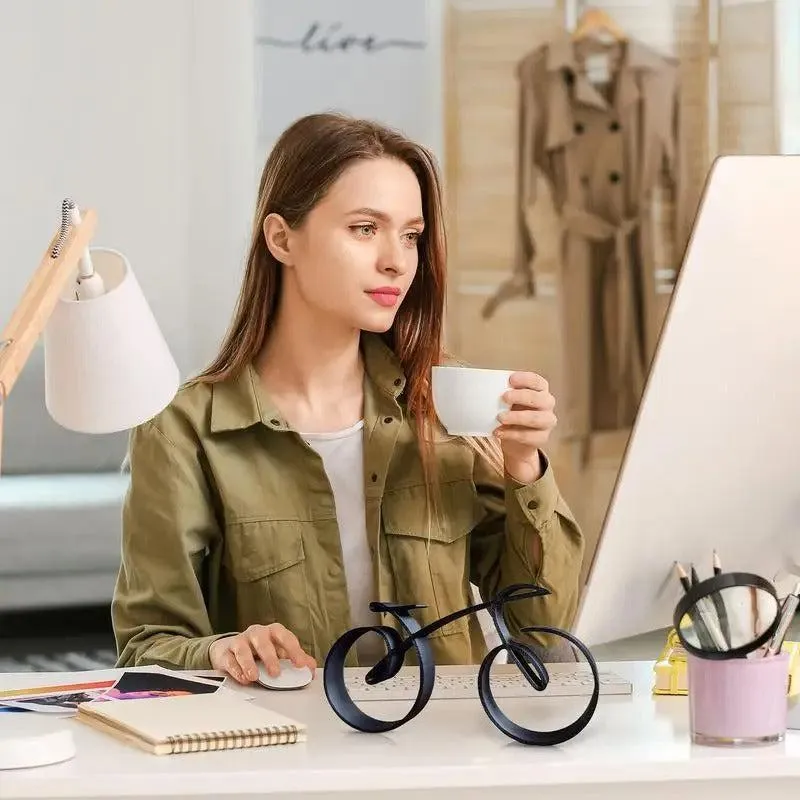 Cycolinks Minimalistic Bicycle Sculpture - Great Gift for Cyclist