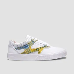 DC Kalis Vulc Shoes - White/Plaid - Womens