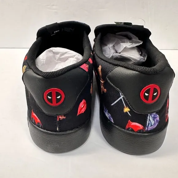 DC Villian‎ 2 Deadpool Moccasin Skate Shoe Sz 17