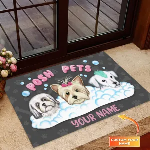 Dog Grooming Salon Door Mat, Pet Groomer, Dog Salon Doormat Post Pet