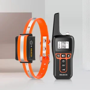 Dog Training Collar With Remote 1000m Electric Light Waterproof Rechargeable Anti Bark