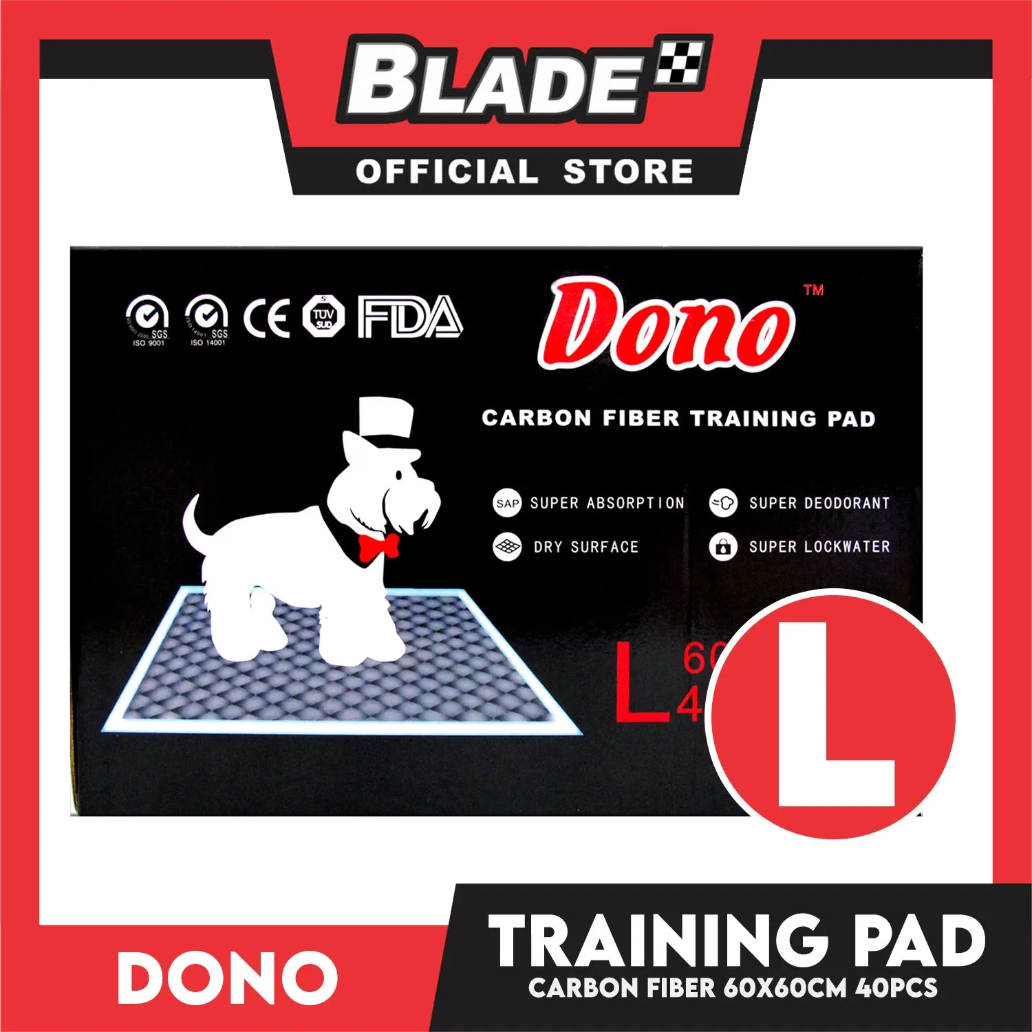 Dono Carbon Fiber Training Pad Large (40pcs) 60cm x 60cm