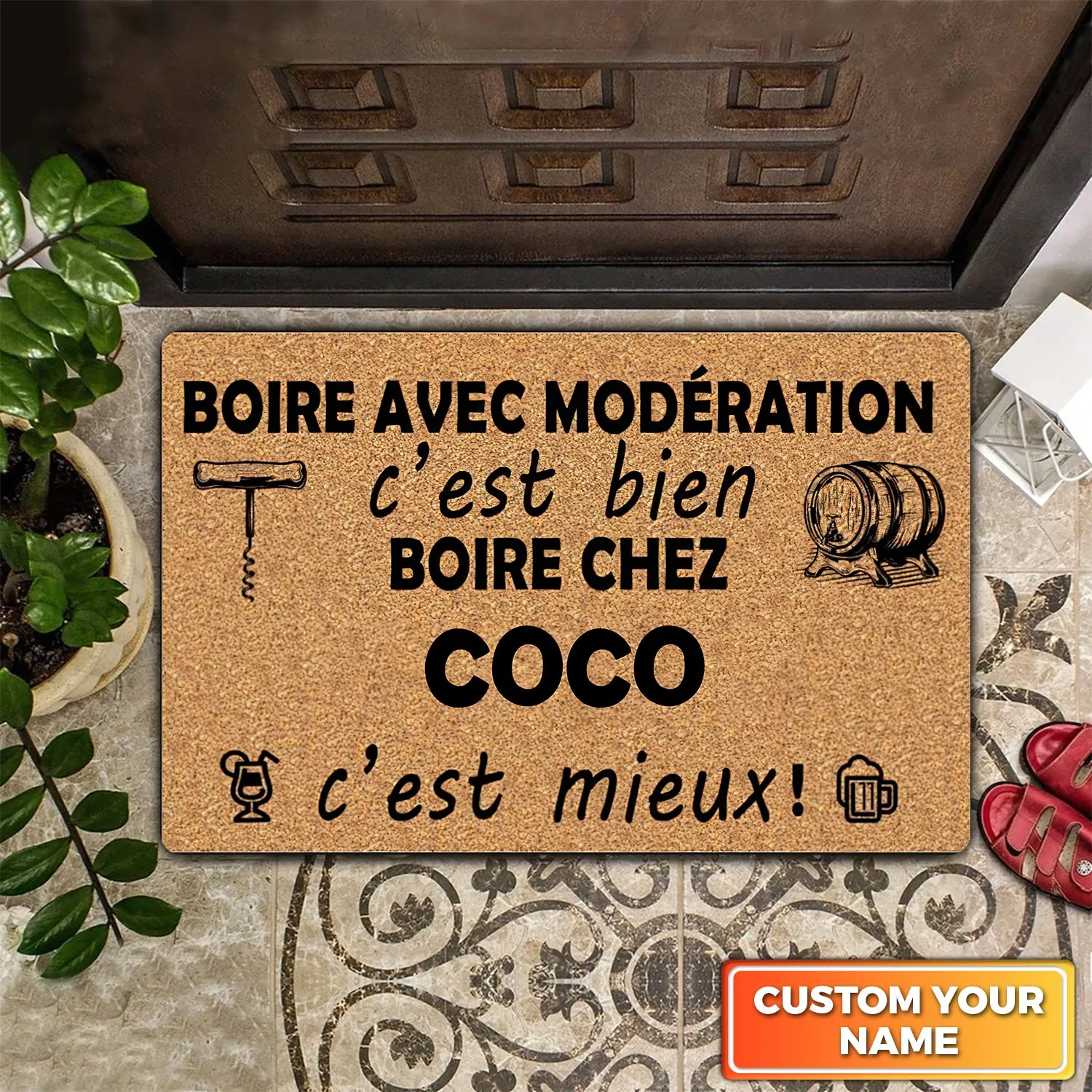 Doormat Boire Avec Paillasson Personnalisez 961