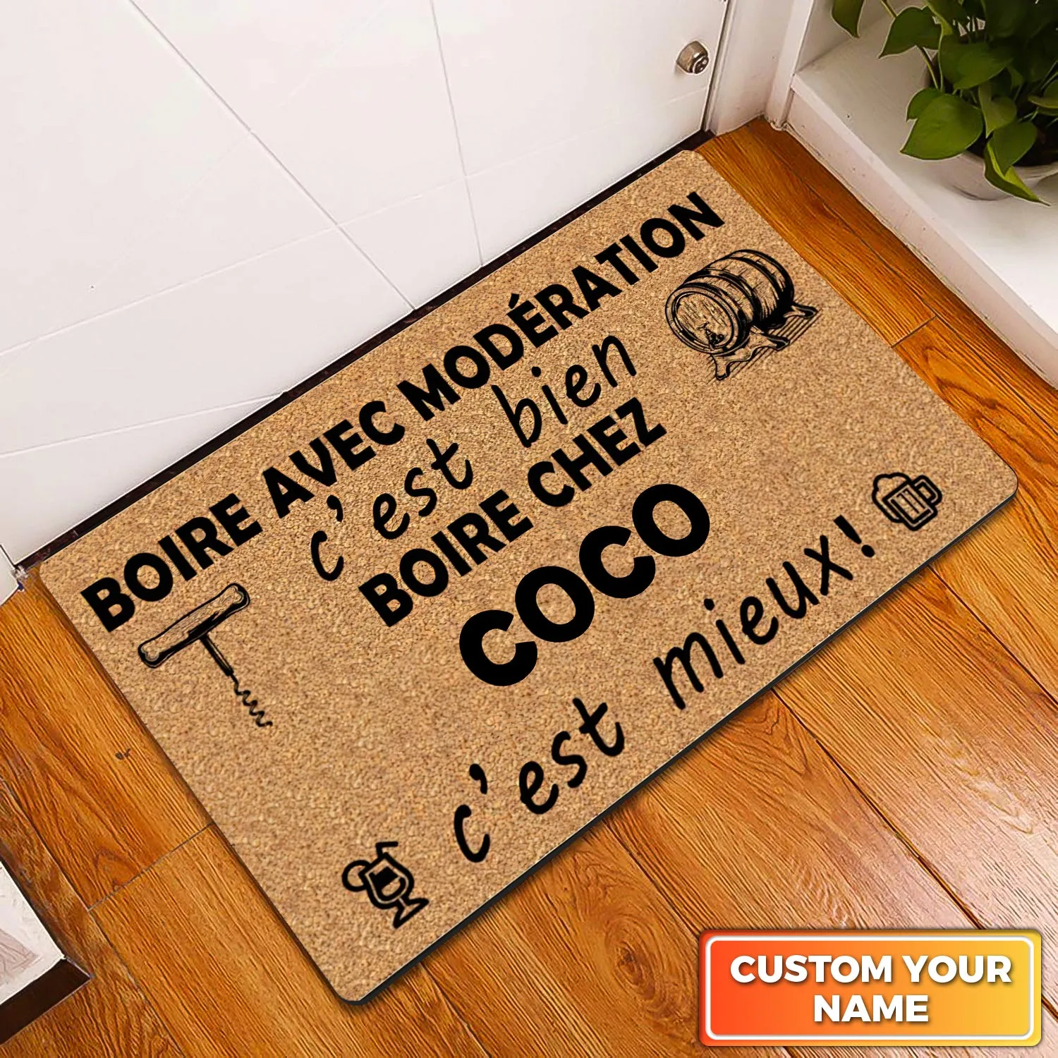 Doormat Boire Avec Paillasson Personnalisez 961