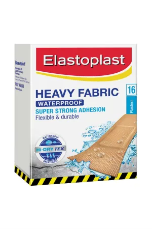 ELASTOPLAST Heavy Fabric Waterproof Plasters 16pk