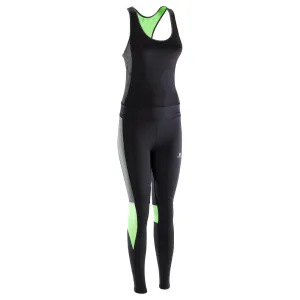 Energy Xtrem Women's Cardio Fitness Jumpsuit - Black/Khaki