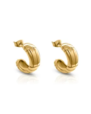 Ever Jewellery Podium Hoop Earring - Gold