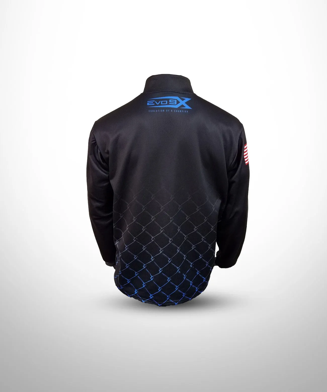 Evo9x Full Dye Sublimated Quarter Zipper Long Sleeve Pullover Black