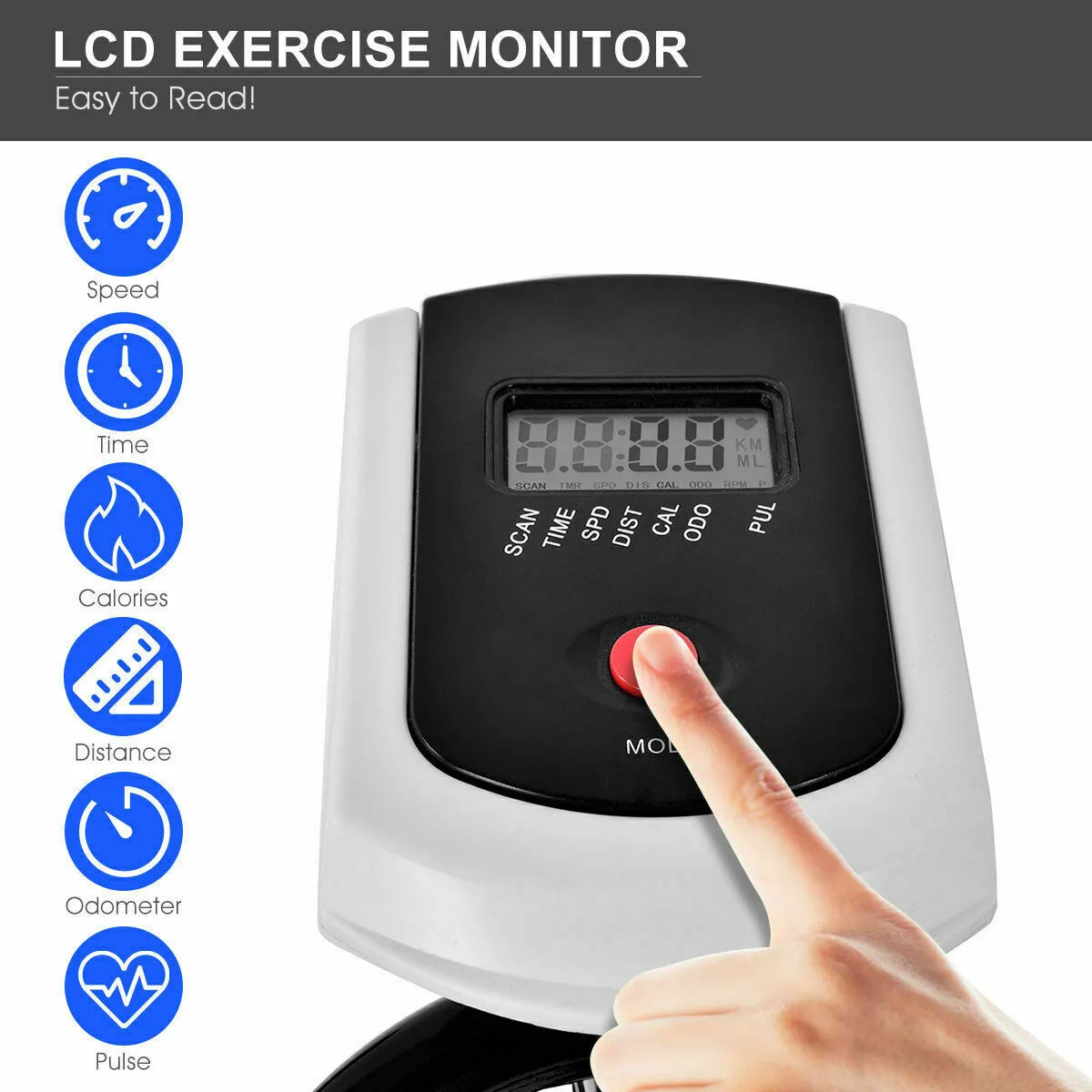 Exercise Cardio Cycling Bicycle Adjustable Home Workout Fitness