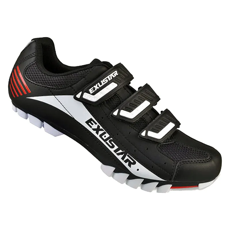 Exustar SM308 MTB Shoe White/Black/Red