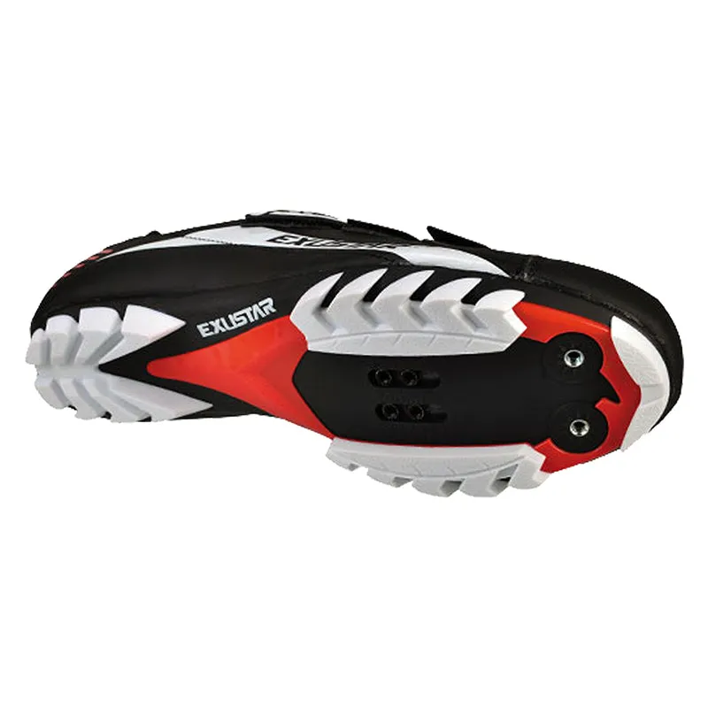 Exustar SM308 MTB Shoe White/Black/Red