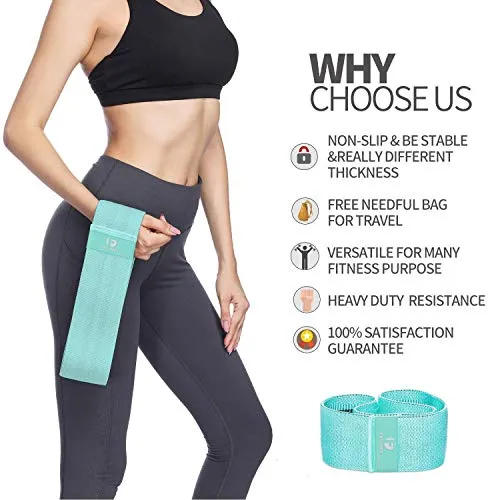 Fashnex Hip Resistance Band for Workout for Men and Women. Exercise Band with Workout Guide, Mini Loop Resistant Band for Toning, Booty, Hips, Glutes, Thighs, Legs, Abs at Home or Outdoors.