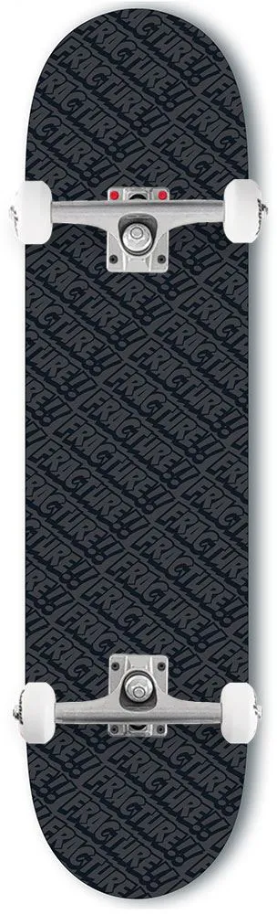 Fracture All Over Comic Black Custom Complete Skateboard -  8.0"