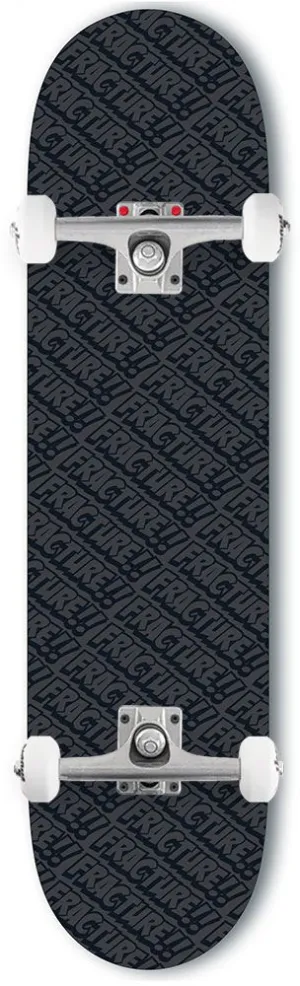 Fracture All Over Comic Black Custom Complete Skateboard -  8.0"