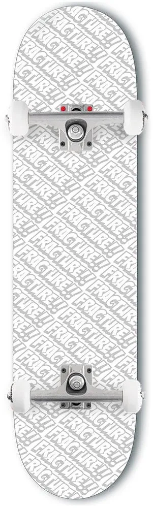 Fracture All Over Comic White Custom Complete Skateboard -  8.0"