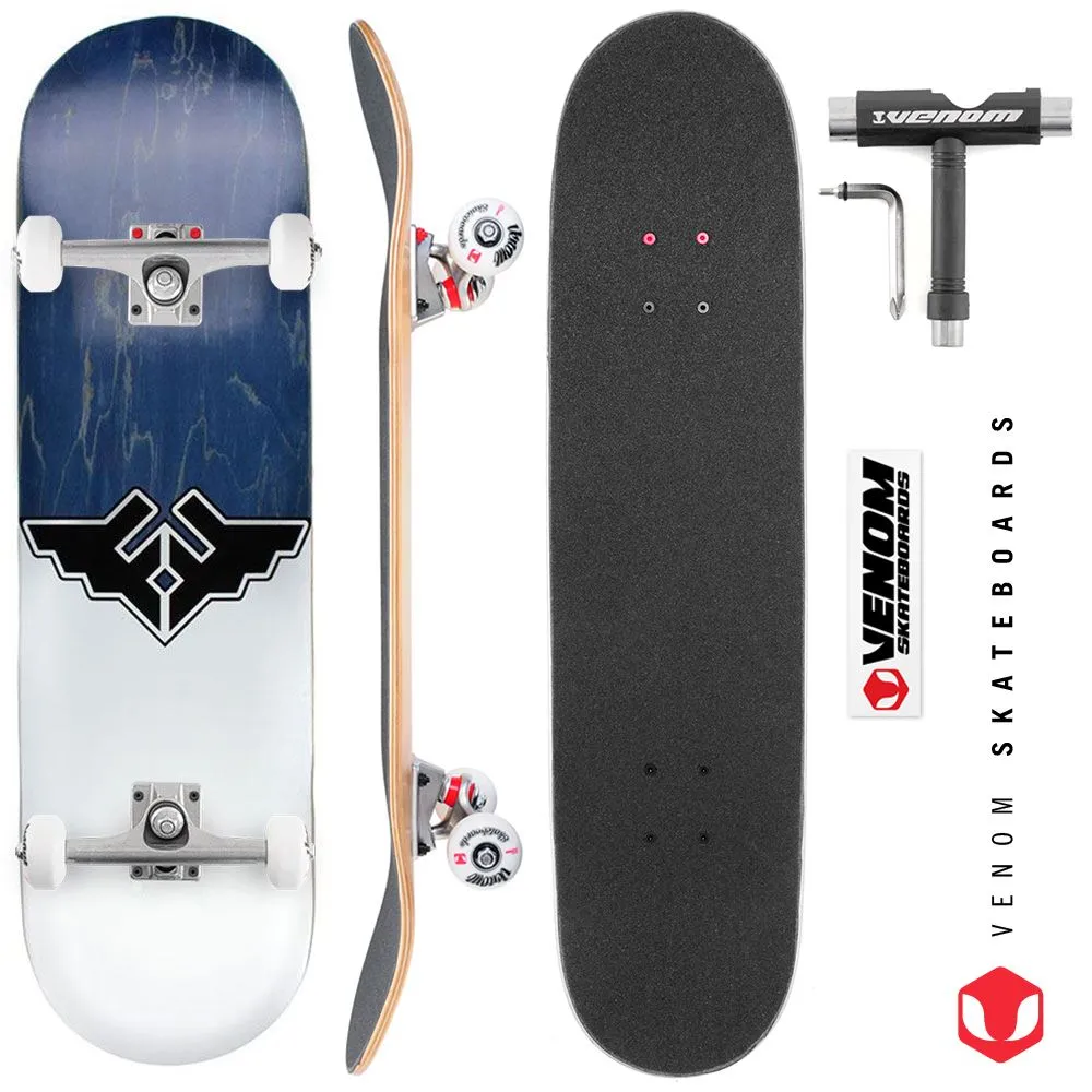 Fracture Wings V1 Blue Custom Complete Skateboard -  8.25"