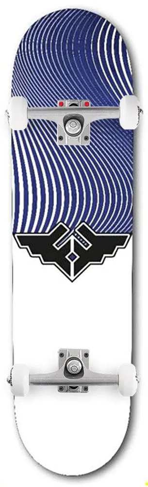 Fracture Wings V4 Blue Custom Complete Skateboard -  8.0"