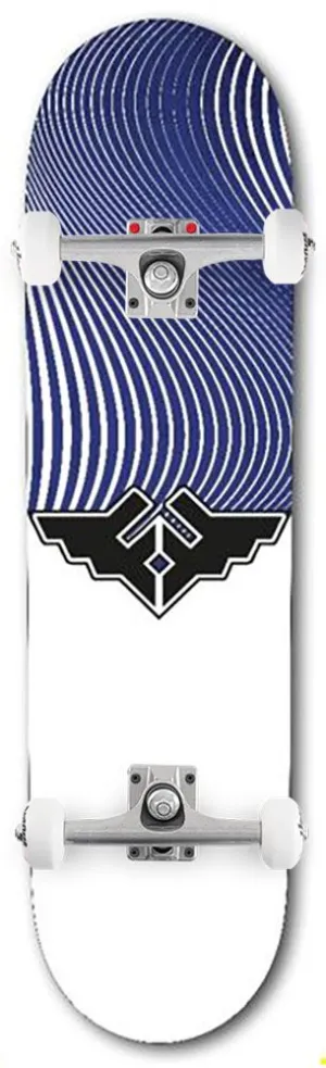 Fracture Wings V4 Blue Custom Complete Skateboard -  8.0"