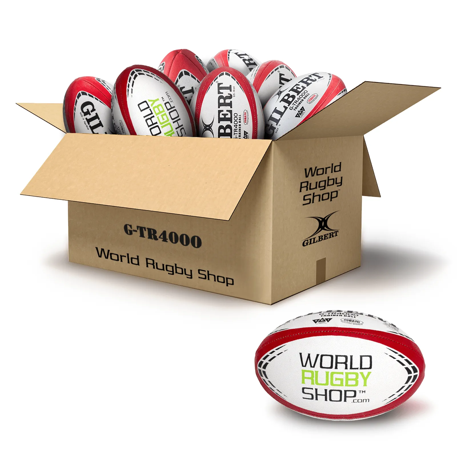 Gilbert WRS G-TR4000 Red Training Ball Size 5 Bundles