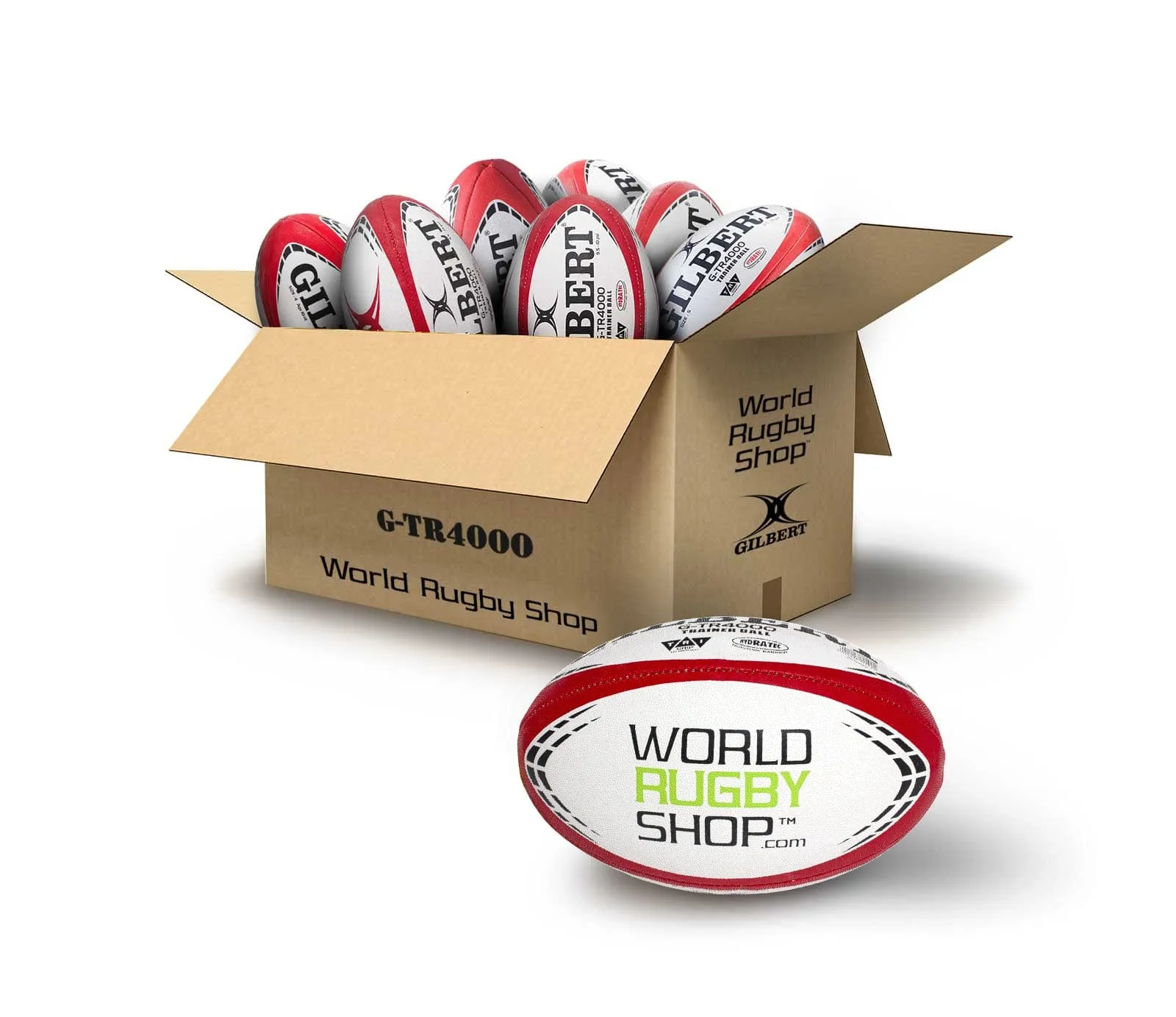 Gilbert WRS G-TR4000 Rugby Training Ball BOX