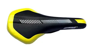 Gubbarey Sports Gym Bicycle Cycle Bike Saddle Seat Cover Mountain MTB Road for Men Women Accessory (Yellow), Polyurethane, Synthetic Leather, Steel