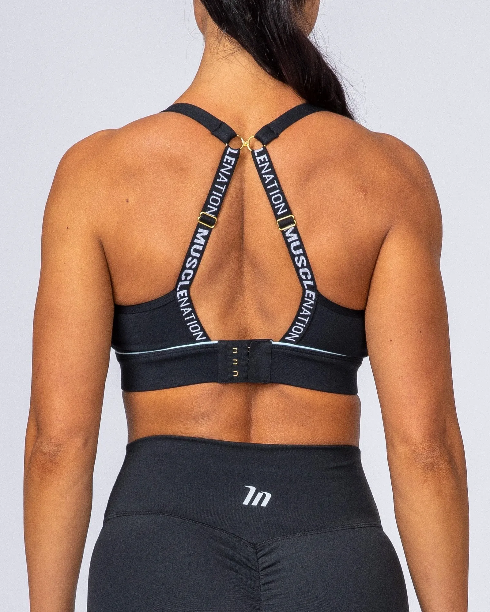 HIIT Bra - Black with Blue