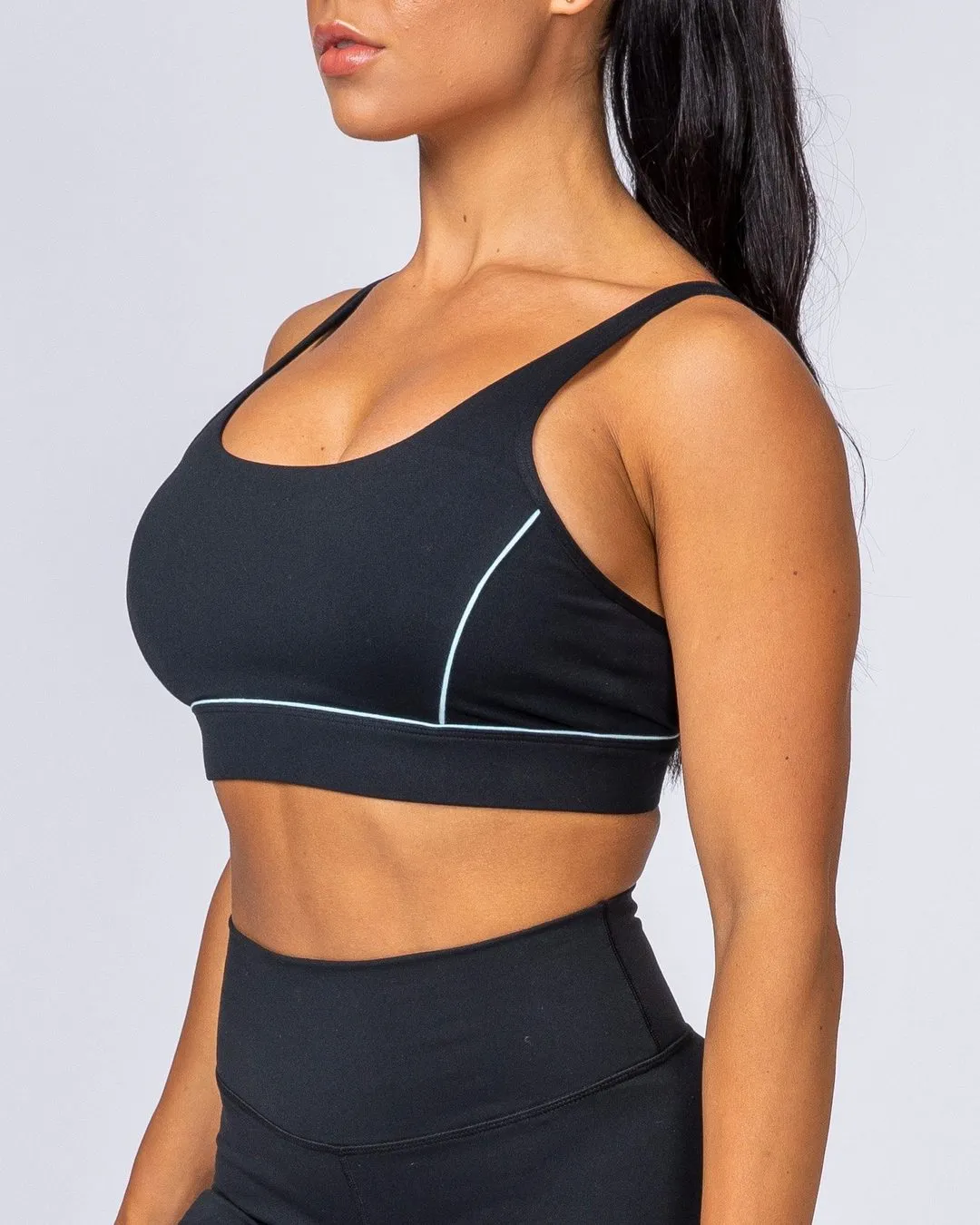 HIIT Bra - Black with Blue