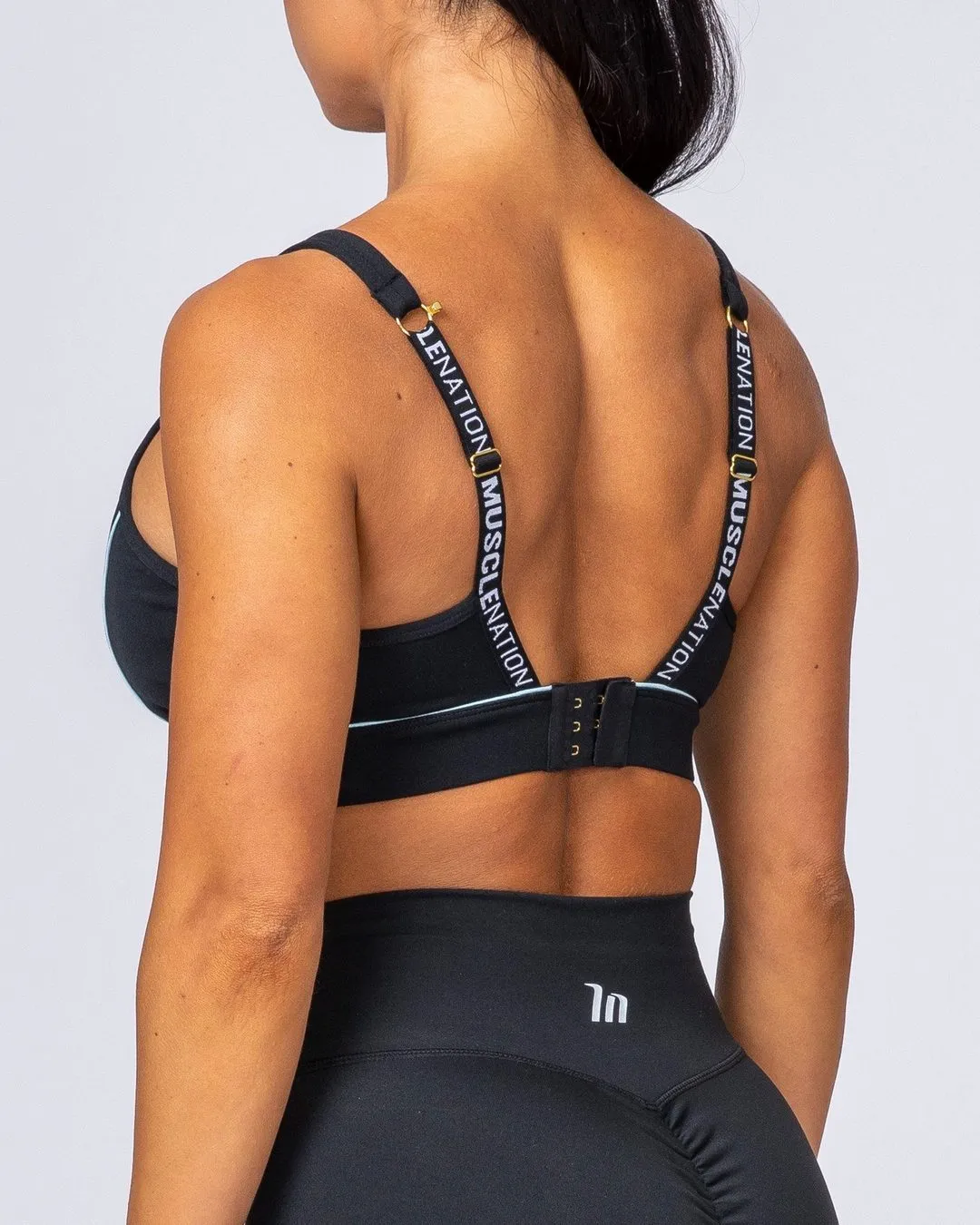 HIIT Bra - Black with Blue