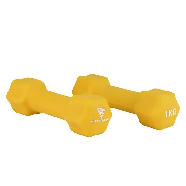 Hit Fitness Neoprene Studio Dumbbells | 1kg Pair