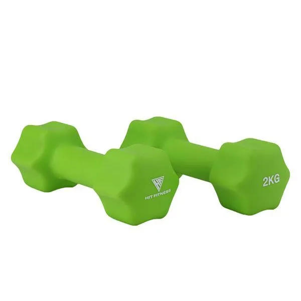 Hit Fitness Neoprene Studio Dumbbells | 2kg Pair