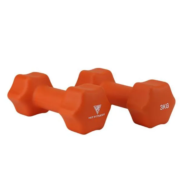 Hit Fitness Neoprene Studio Dumbbells | 3kg Pair