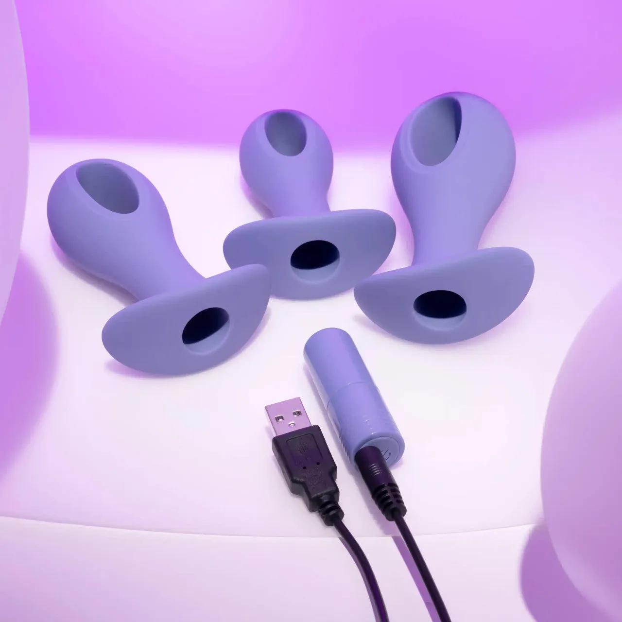 Hole Punch Vibrating 3 Piece Anal Training Set