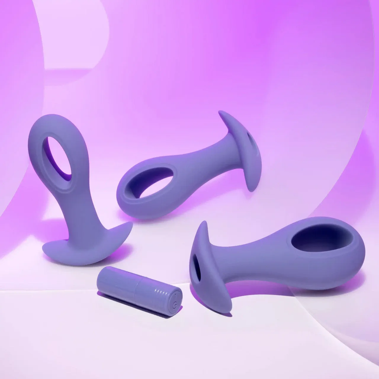 Hole Punch Vibrating 3 Piece Anal Training Set