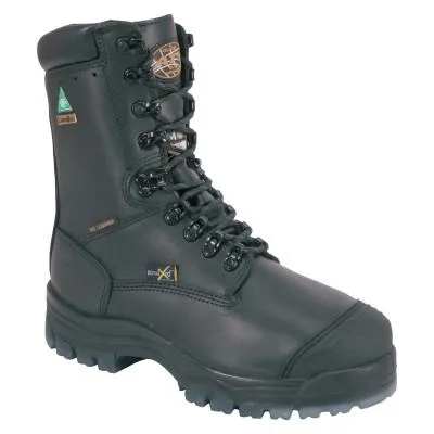 Honeywell 45 Series Leather 8 in Thermal Lace-Up Composite Toe Boots, Size 7.5, Black, 45680C-BLK-075