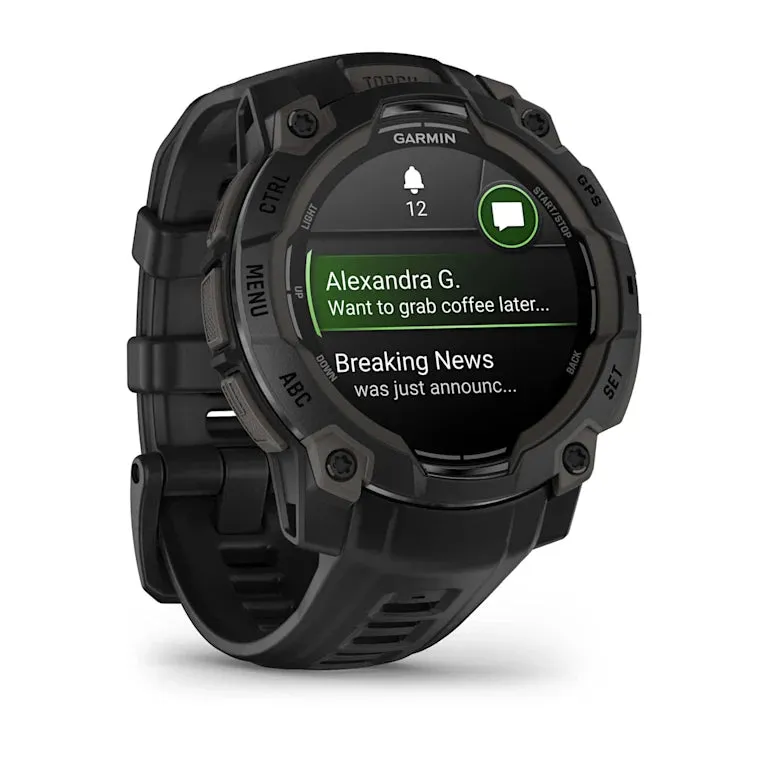 Instinct® 3 – 45 mm, AMOLED - Black with Black Band